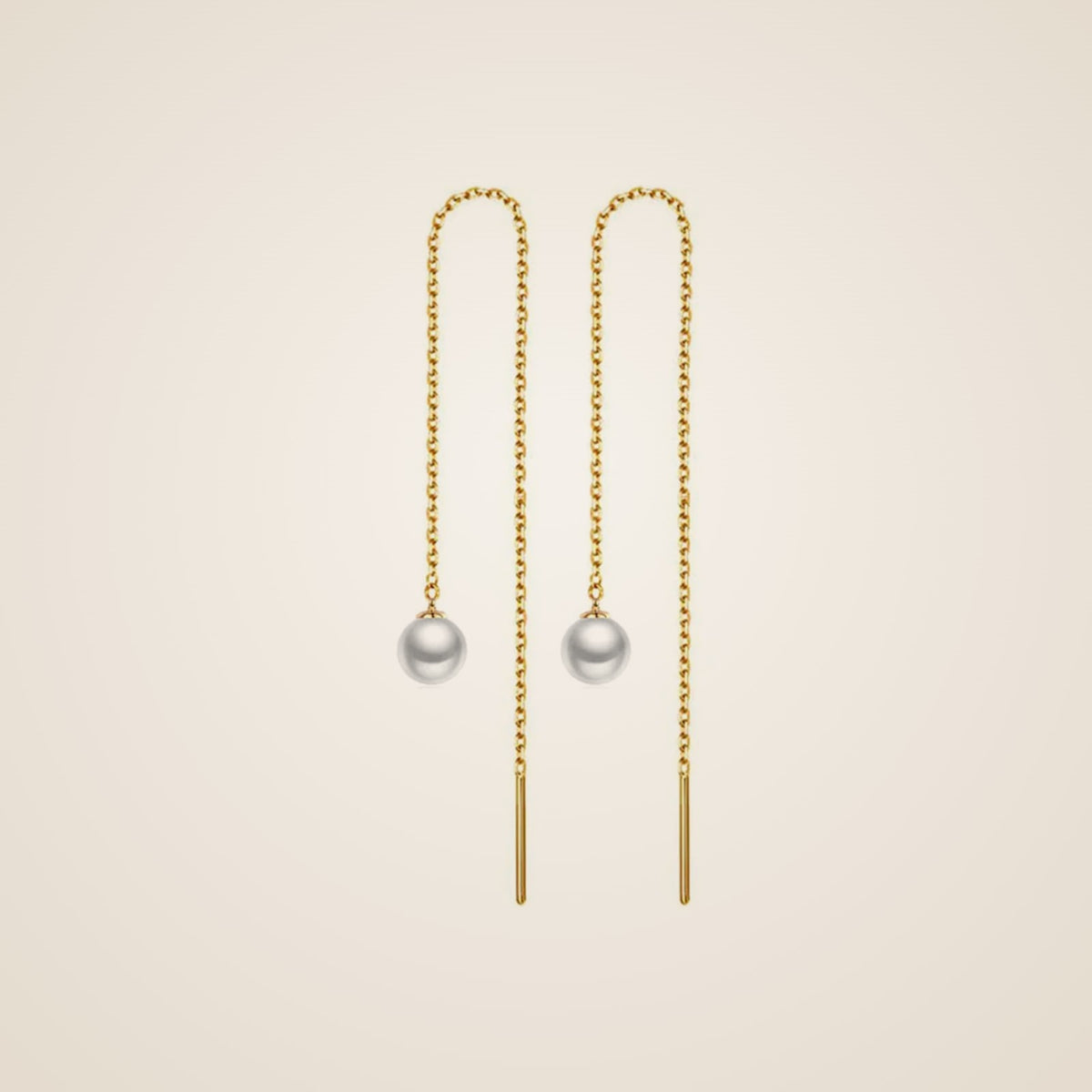 Alma Pearl Threader Earrings — view 1