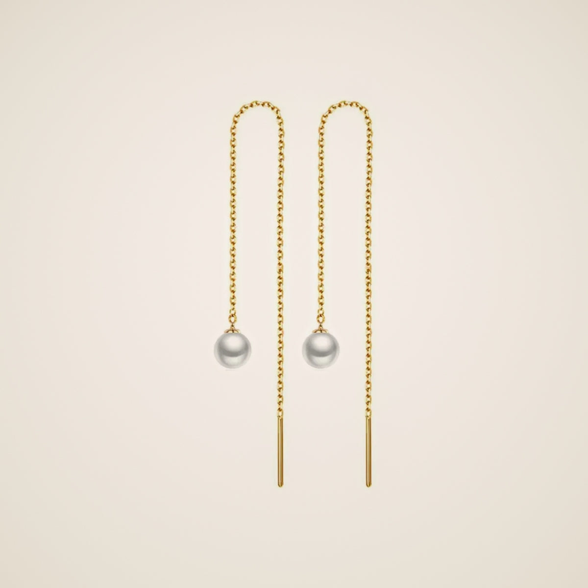 Alma Pearl Threader Earrings — view 1