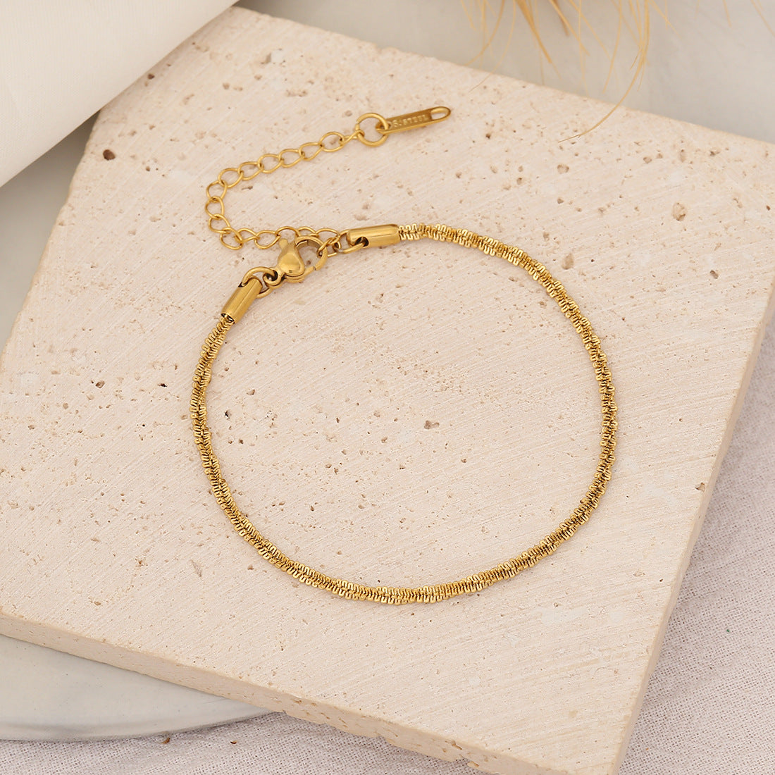 Paola Fine Chain Bracelet — view 2