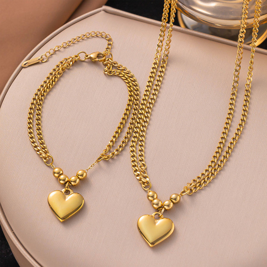 Cuore Puffy Heart Jewelry Set — view 8