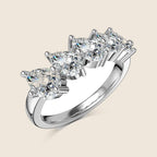 Beatrice Pear Row Ring — view 1