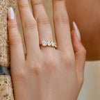Beatrice Pear Row Ring — view 5