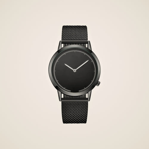 Orologio quadrante soleil maglia milanese Blu — vista 1