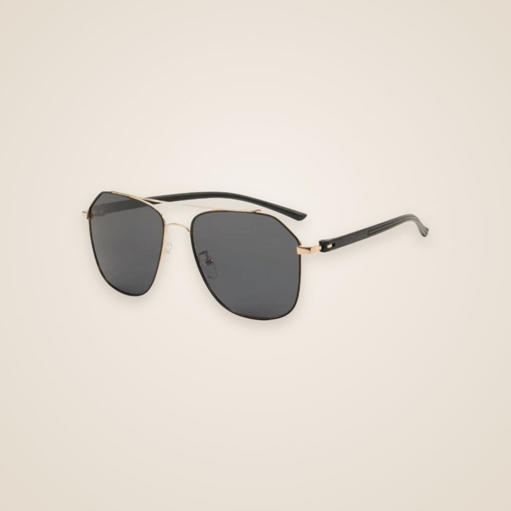 Bram Double-Bridge Aviator Sunglasses — view 1