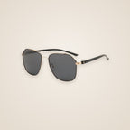Bram Double-Bridge Aviator Sunglasses — view 1