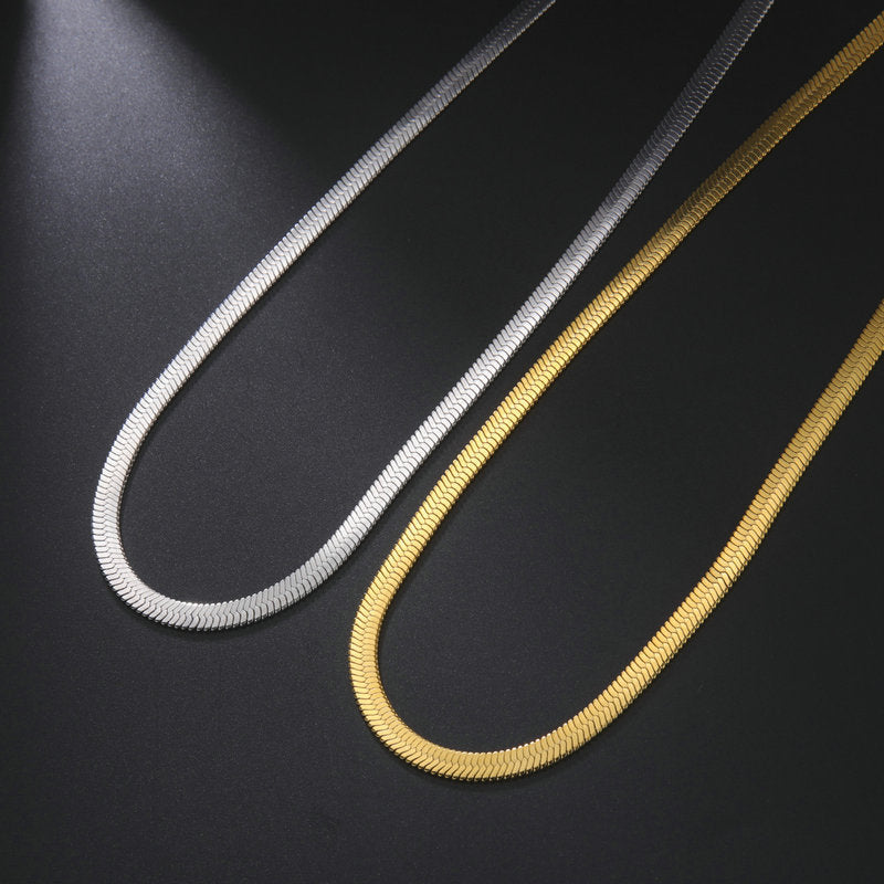 Sveva Flat Snake Chain Necklace — view 11