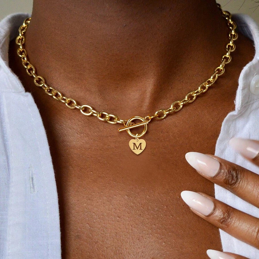 Noemi Initial Heart Necklace — view 8