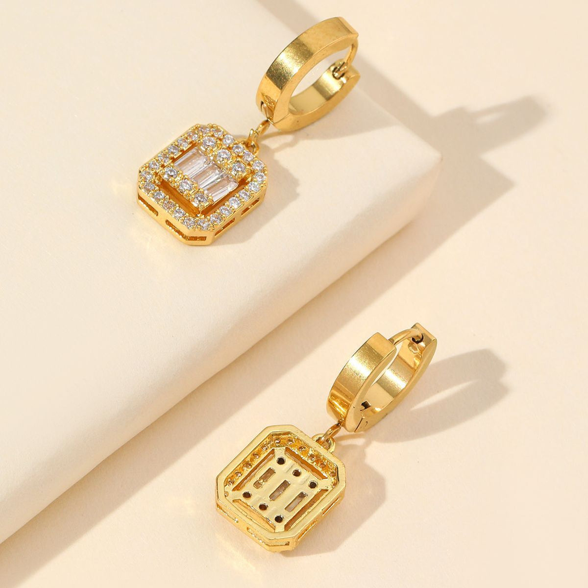 Bea Cube Drop Earrings — view 2