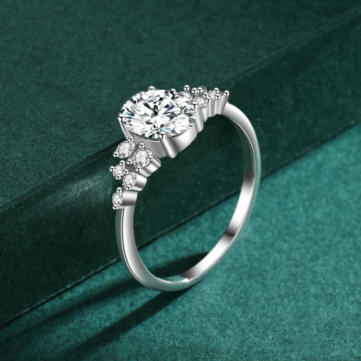 Celeste Oval Cluster Ring — view 2
