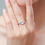 Ovaler Cluster-Ring Celeste — Ansicht 4