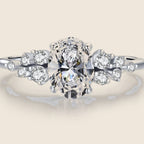 Ovaler Cluster-Ring Celeste — Ansicht 5