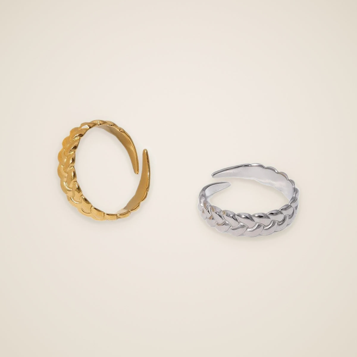 Anello aperto intrecciato Chiara — vista 1