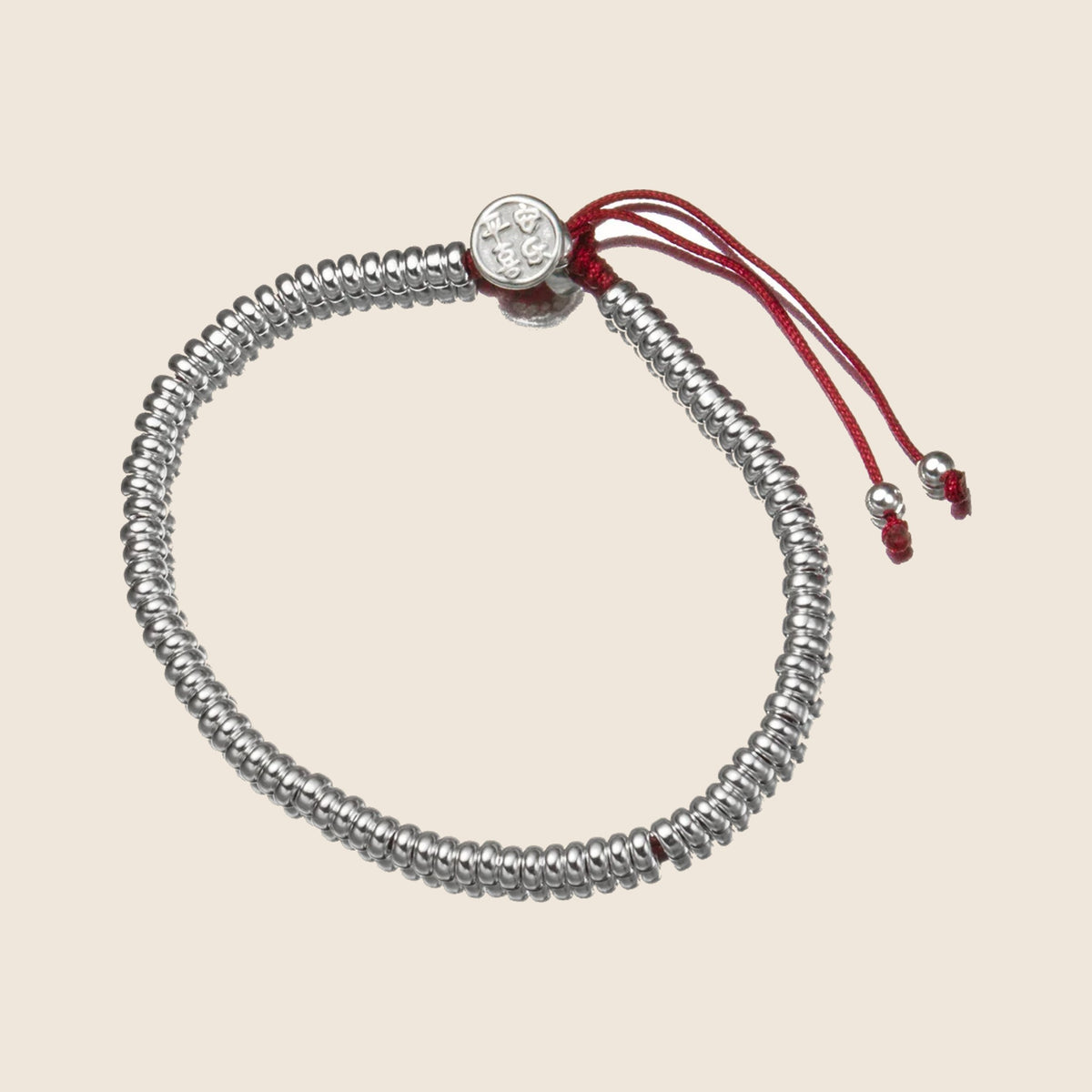 Bracelet cordon perles d’argent Costanza — vue 1