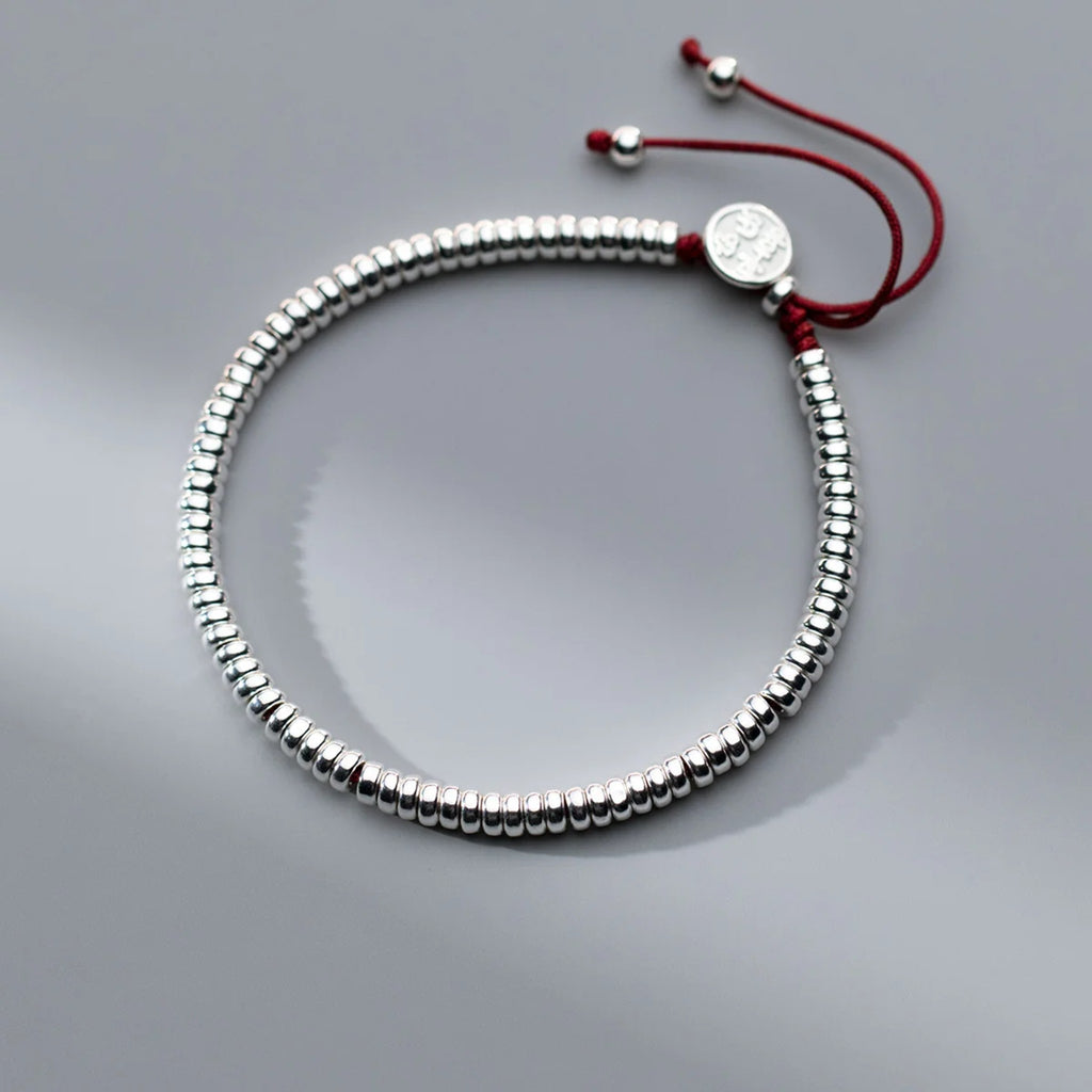 Bracciale in cordino con perline d’argento Costanza — vista 2