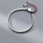 Bracciale in cordino con perline d’argento Costanza — vista 2