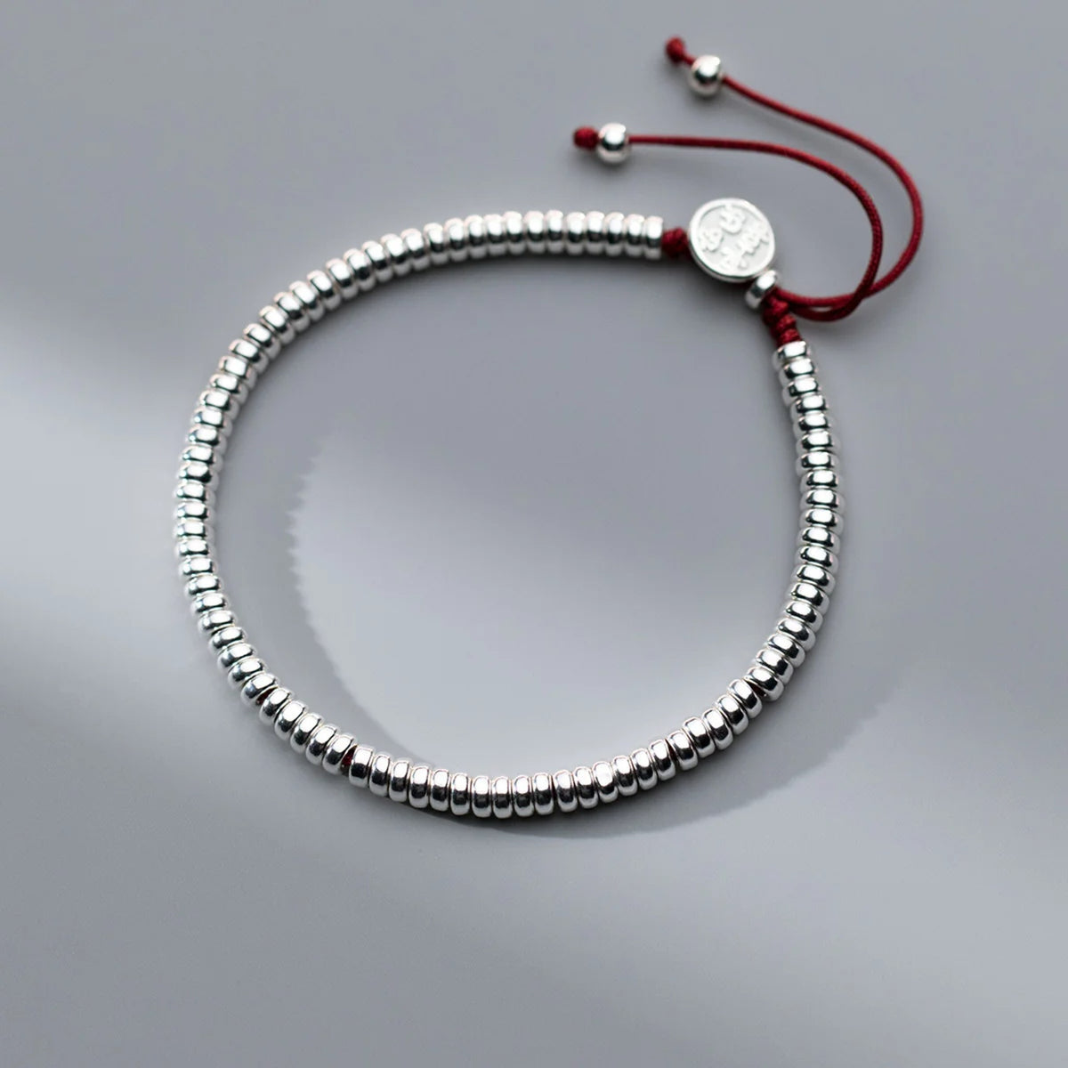 Bracelet cordon perles d’argent Costanza — vue 2