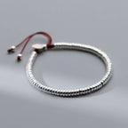Bracciale in cordino con perline d’argento Costanza — vista 3