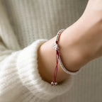Bracciale in cordino con perline d’argento Costanza — vista 4