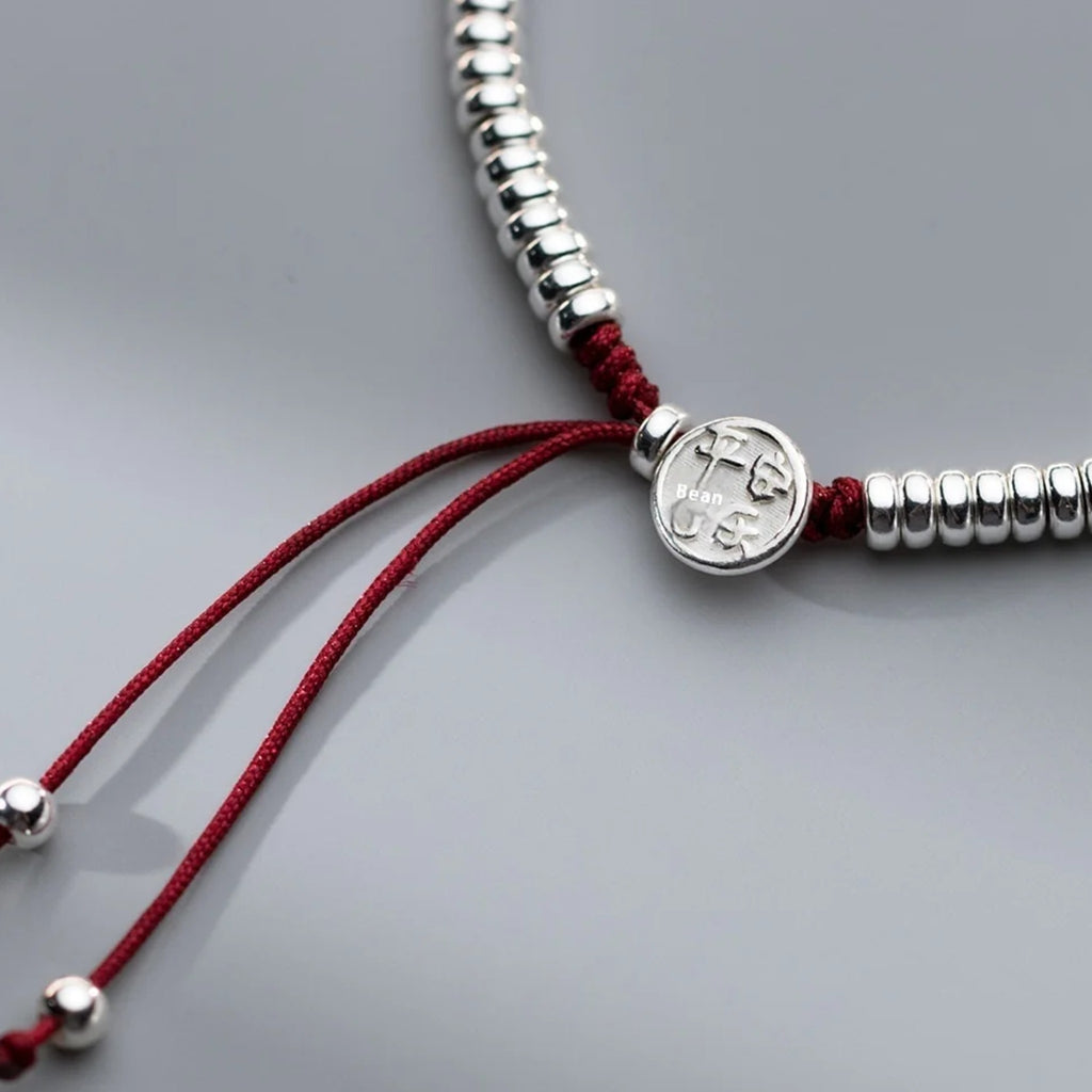 Bracciale in cordino con perline d’argento Costanza — vista 5