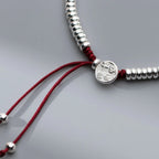 Bracciale in cordino con perline d’argento Costanza — vista 5