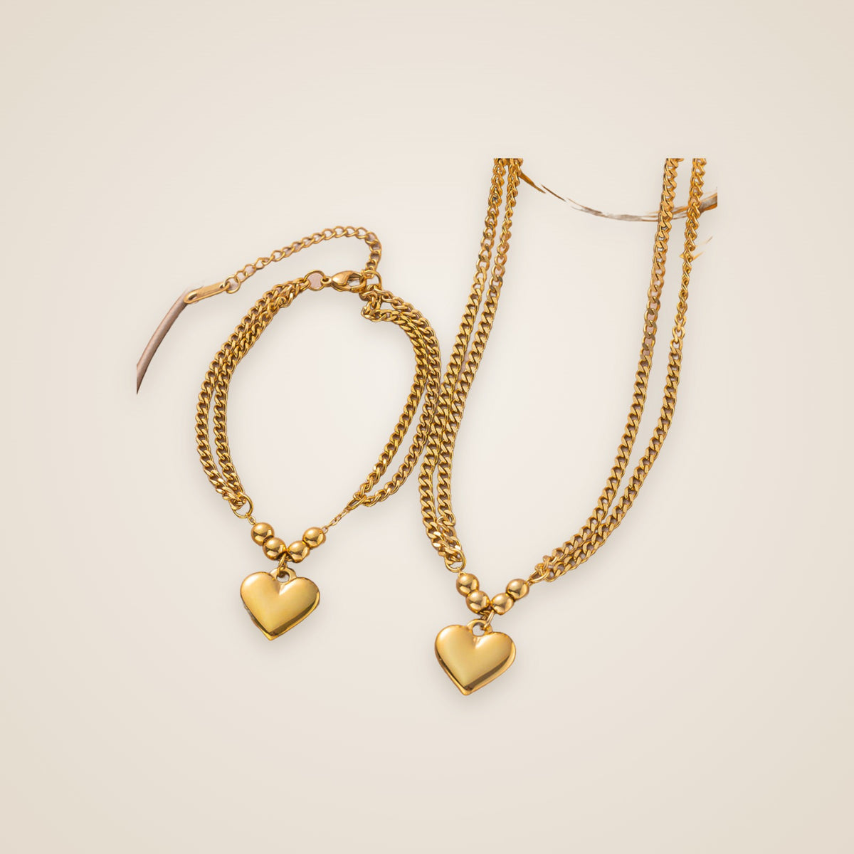 Cuore Puffy Heart Jewelry Set — view 1