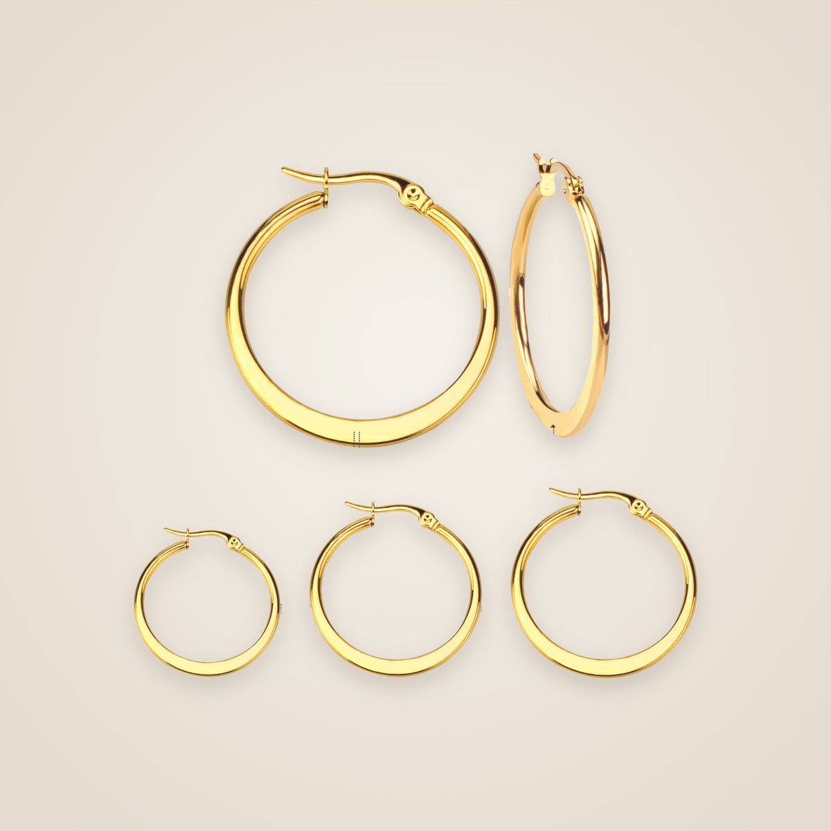 Dina Heart Hoop Earrings — view 4