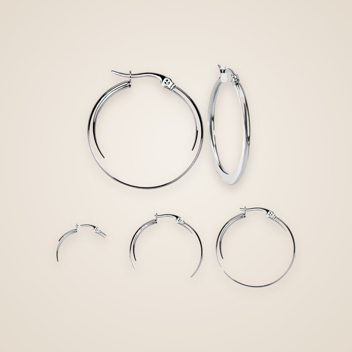 Dina Heart Hoop Earrings — view 5