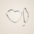 Dina Heart Hoop Earrings — view 7