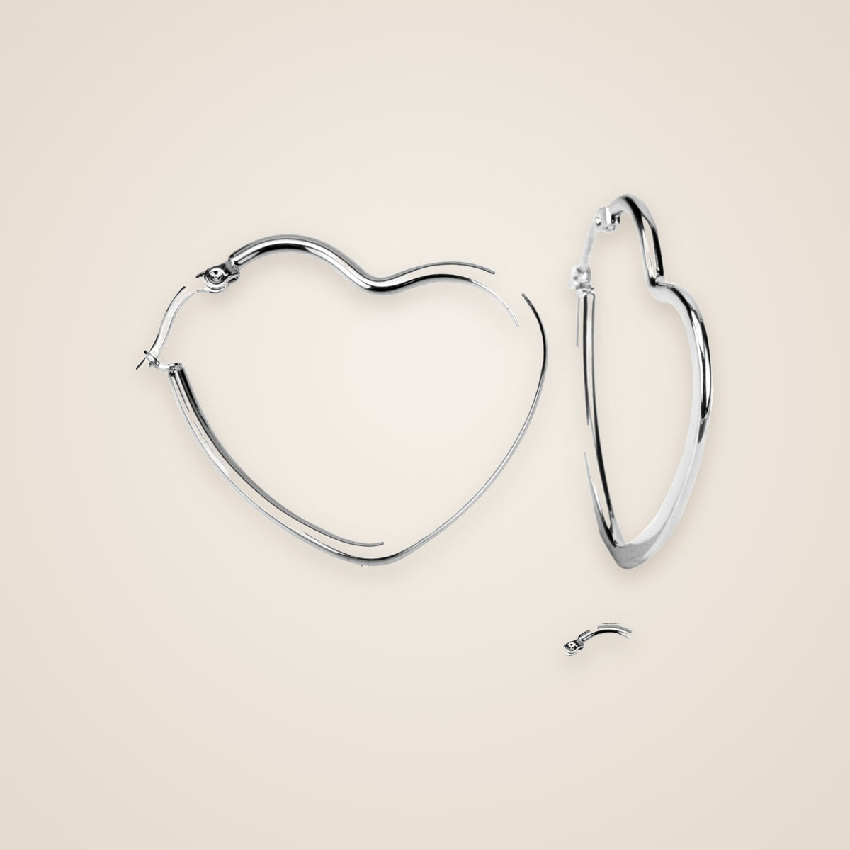 Dina Heart Hoop Earrings — view 7