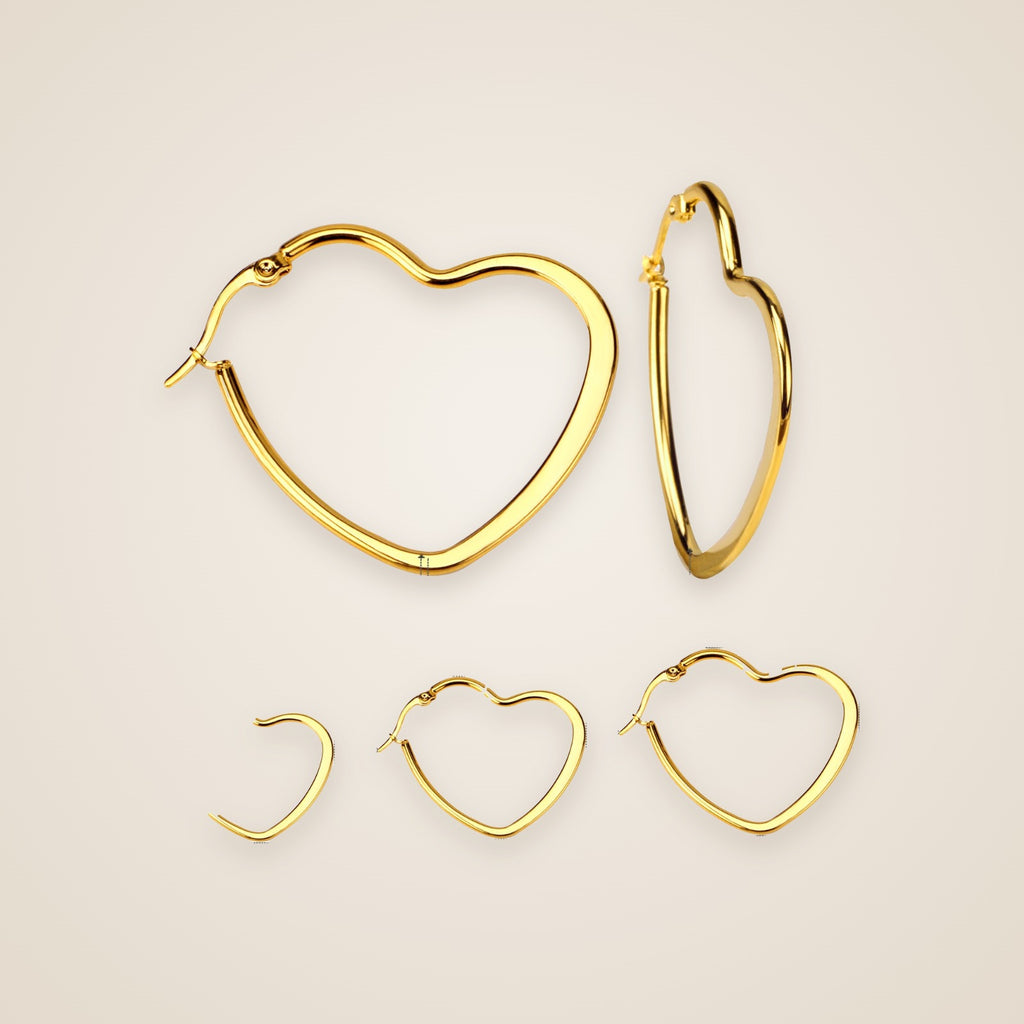 Dina Heart Hoop Earrings — view 8