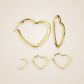 Dina Heart Hoop Earrings — view 8