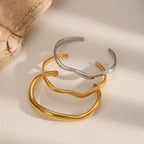 Lina Wave Cuff Bracelet — view 3
