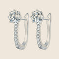 Elena Solitaire Huggie Hoops — view 1
