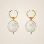 Ella Pearl Disc Earrings