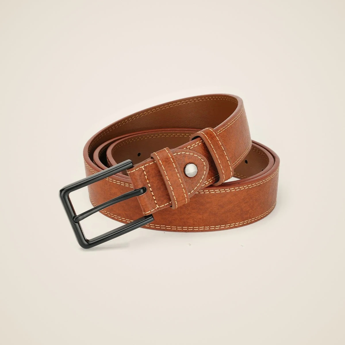 Ezra Retro Leather Belt — view 1