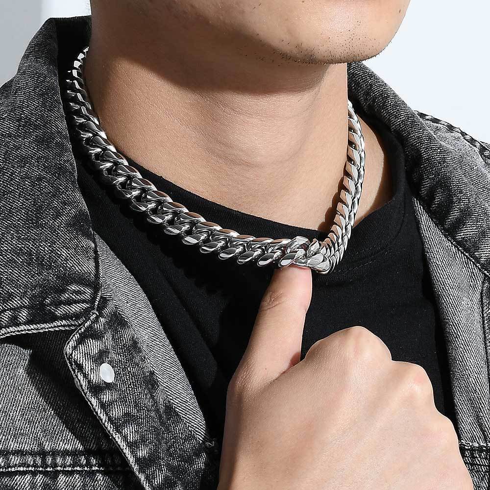 Gio Heavy Cuban Chain Necklace — view 2