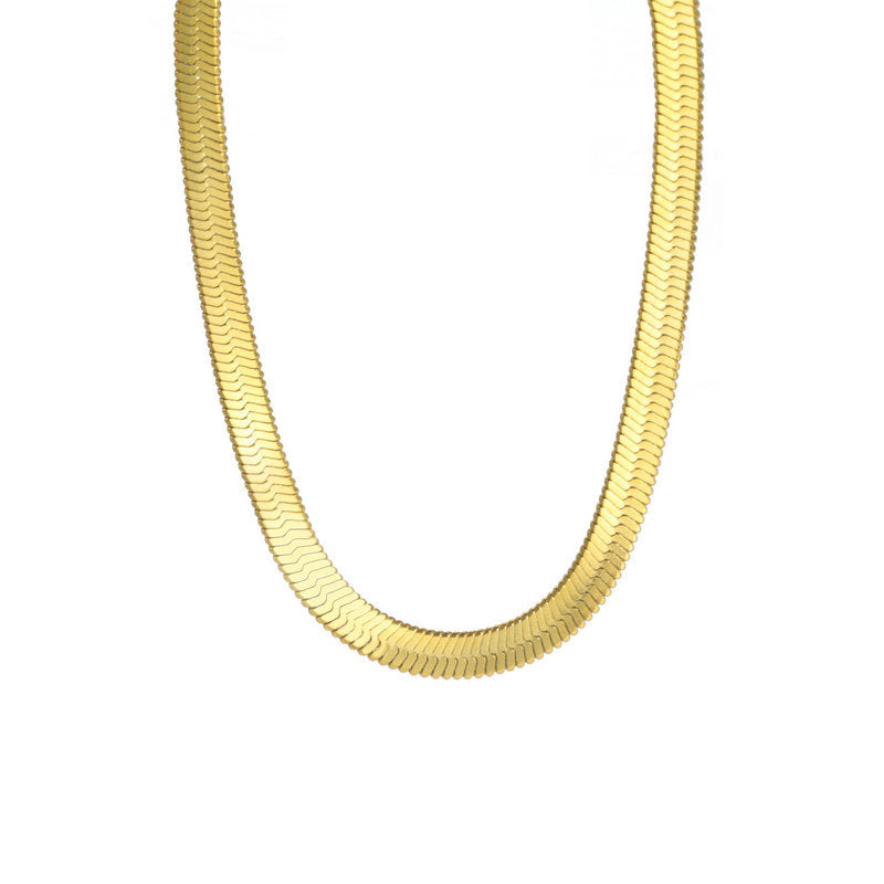 Sveva Flat Snake Chain Necklace — view 9