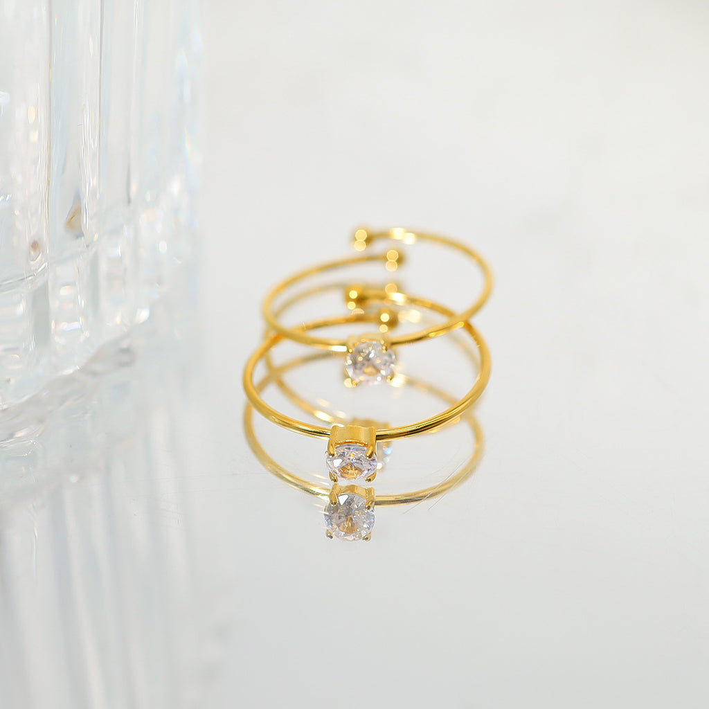 Etna Pavé Open Ring — view 4