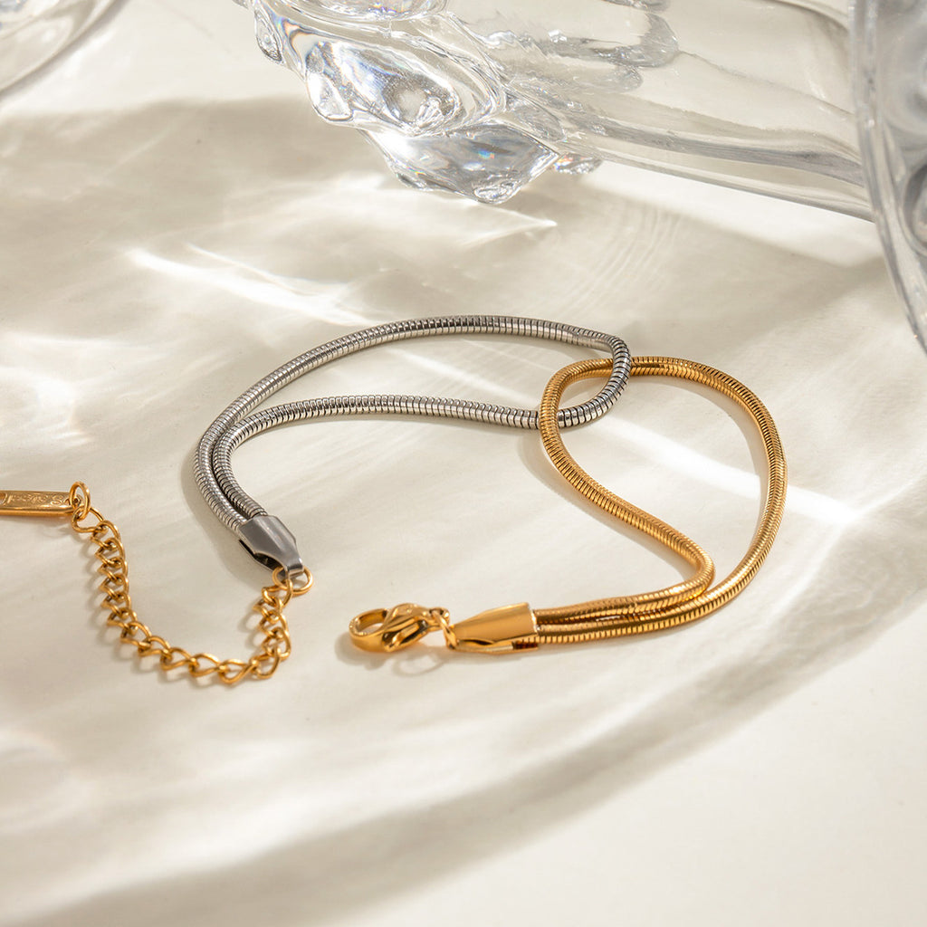 Rita Two-Tone Snake Bracelet — view 6