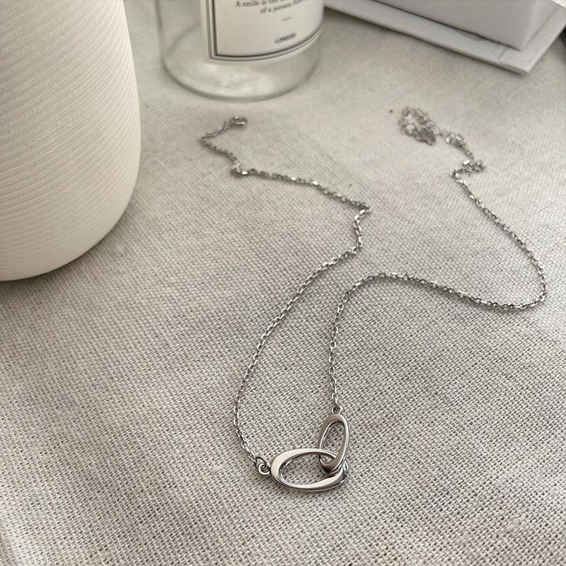 Luna Interlocking Circle Necklace — view 5