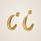 Fina Croissant Hoop Earrings