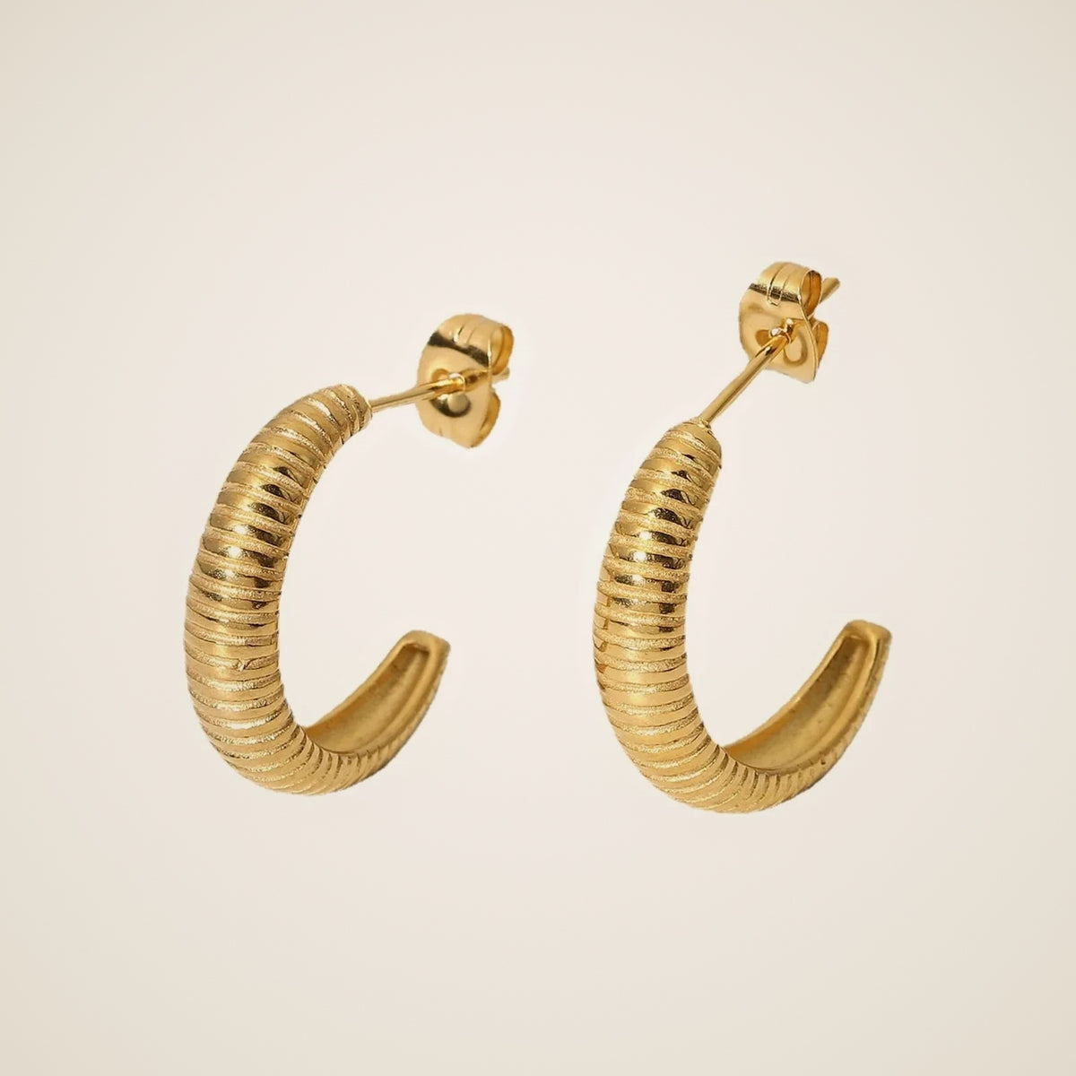 Fina Croissant Hoop Earrings — view 1