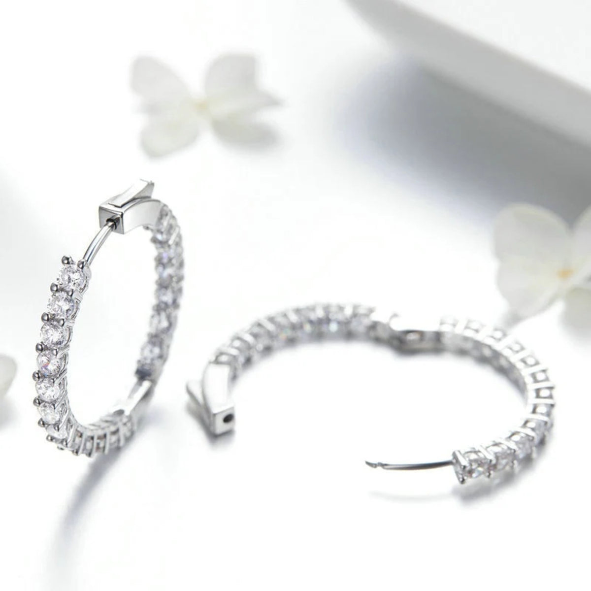 Franca Inside-Out Pavé Hoops — view 2