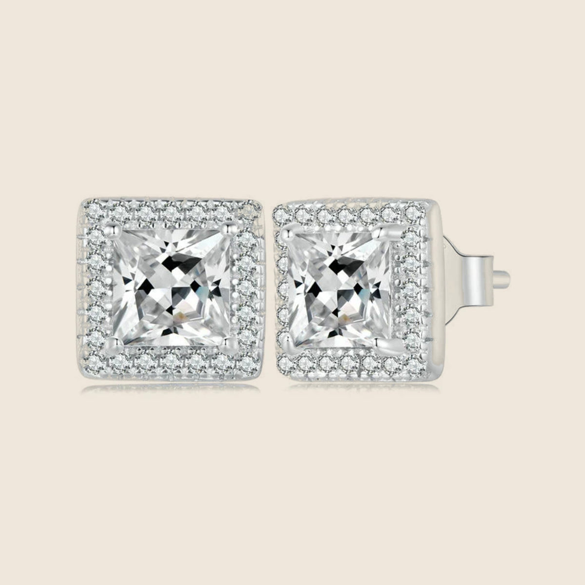Giada Square Halo Studs — view 1