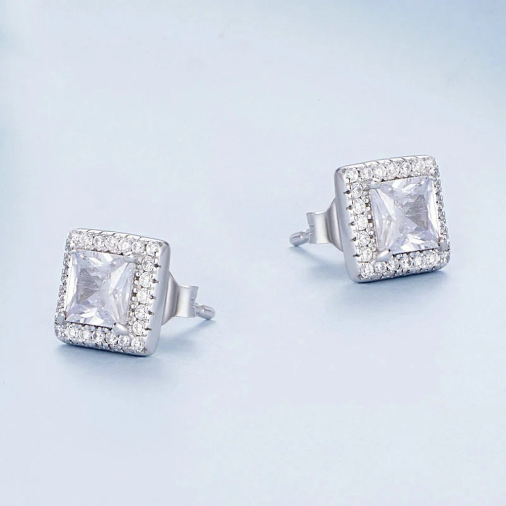 Giada Square Halo Studs — view 3