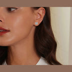 Giada Square Halo Studs — view 4