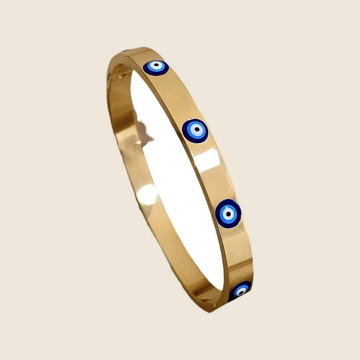 Bracciale rigido occhi smaltati Ianthe — vista 1