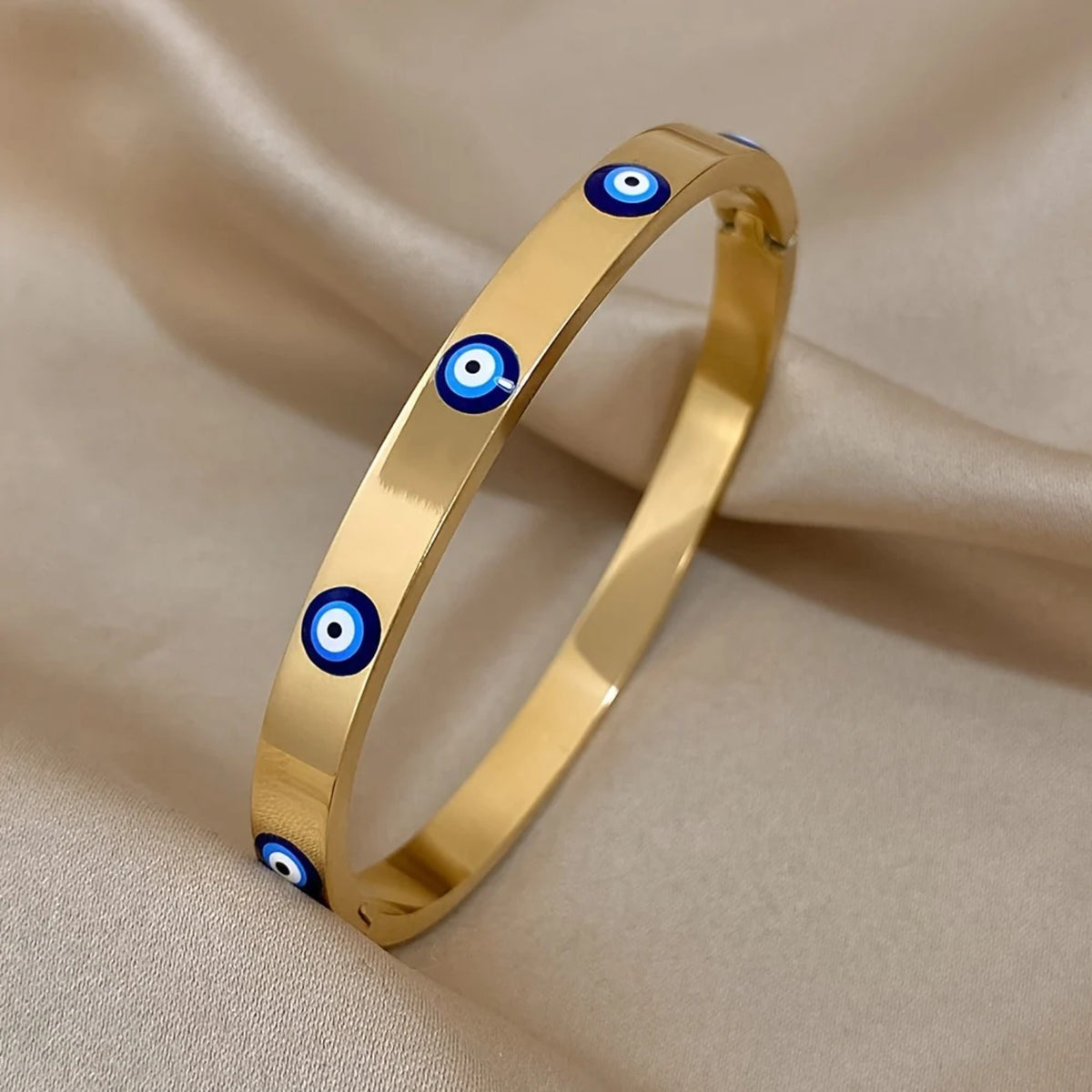 Bracciale rigido occhi smaltati Ianthe — vista 2