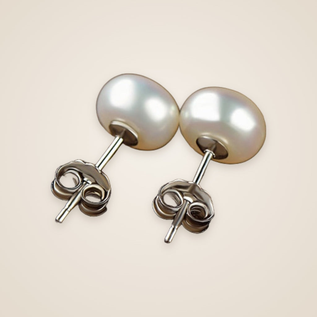 Ines Pearl Stud Earrings — view 1