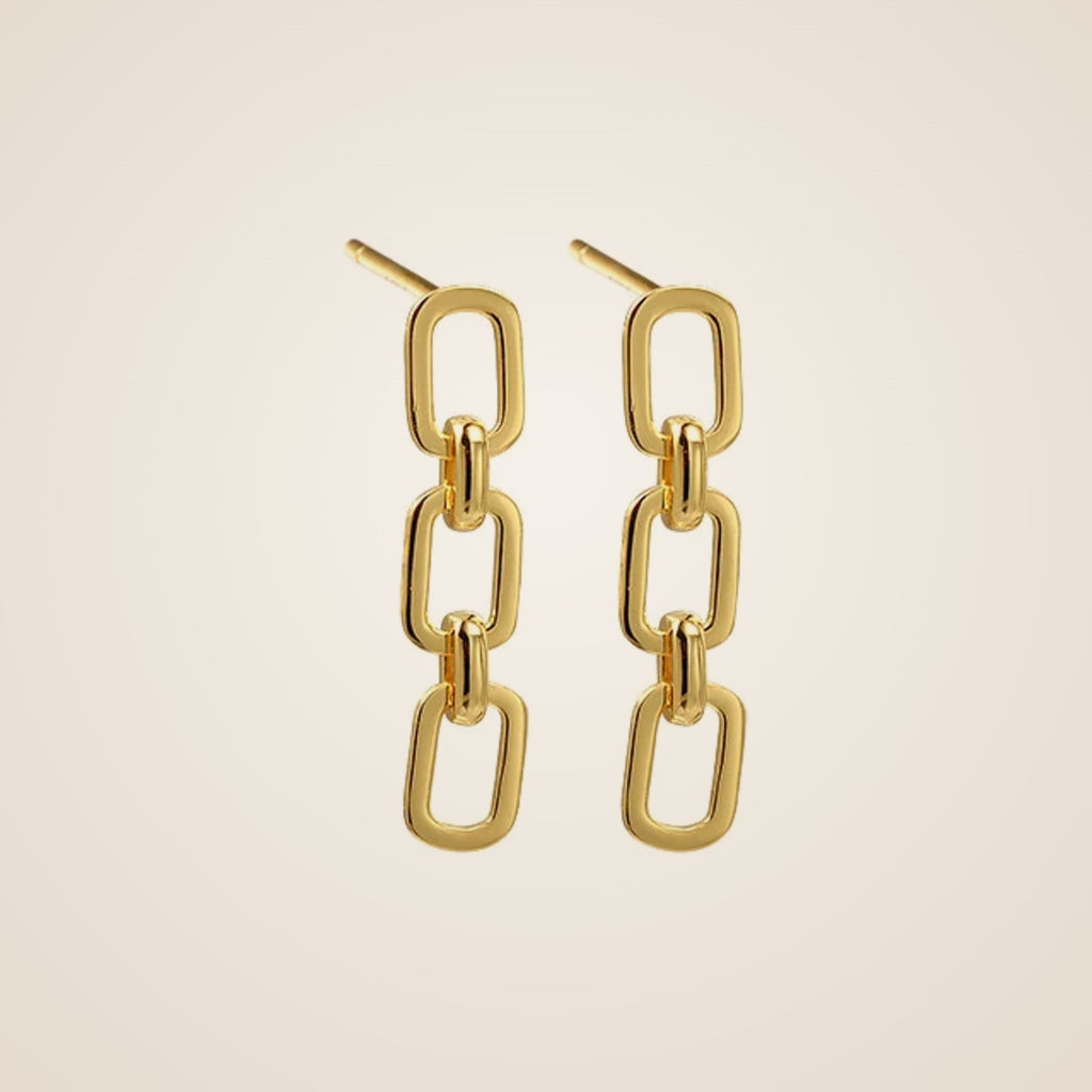 Kira Chain Link Stud Earrings — view 1